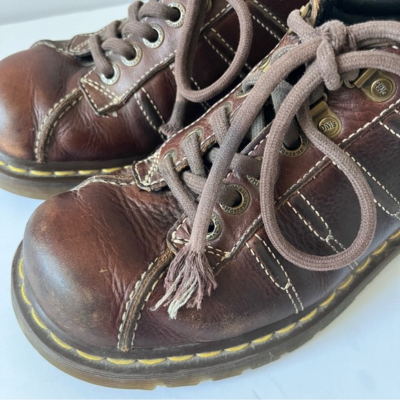 Vintage Dr Martens Chunky Shoes Women’s Size 8 Oxfords Brown 90s Grunge Y2K - Picture 7 of 10